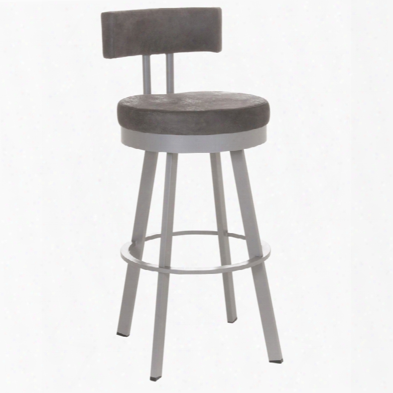 Amisco Barry 26 Inch Swivel Counter Stool