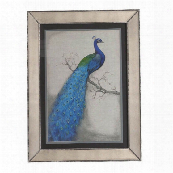 Bassett Mirror Peacock Blue I Framed Art