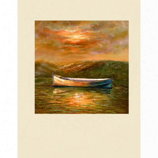 Bassett Mirror Sunset Canoe Canvas