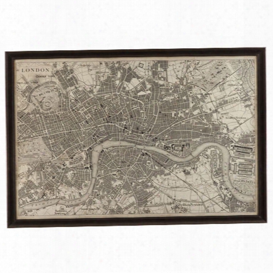 Bassett Mirror Vintage Map Of London Framed Art