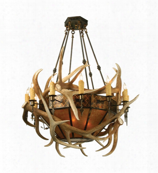 Meyda Tiffany Antlers Elk Chandelier