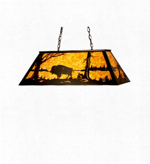 Meyda Tiffany Buffalo At Lake Oblong Pendant