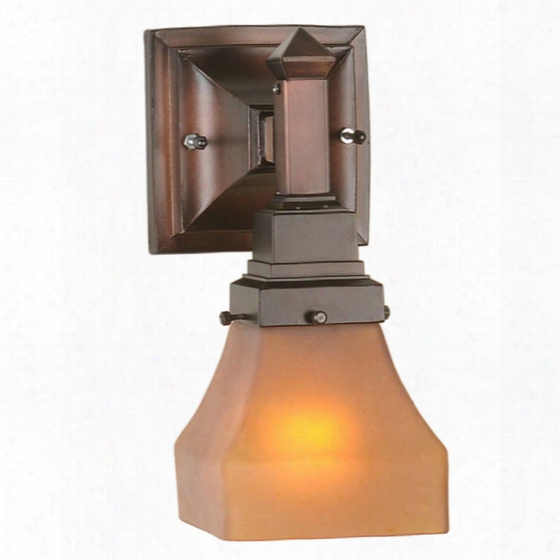 Meyda Tiffany Bungalow Frosted Amber Wall Sconce