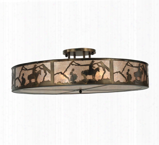 Meyda Tiffany Cowboy Semi-flush Mount