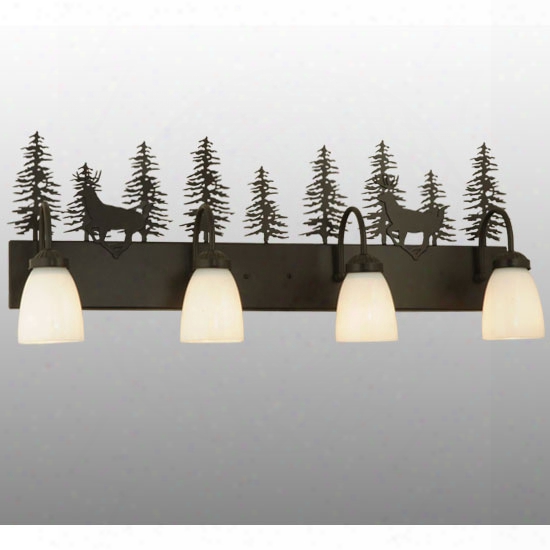 Meyda Tiffany Deer Through The Trees 4-light Vanity Light