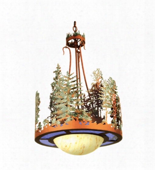 Meyda Tiffany Forest Inverted Pendant