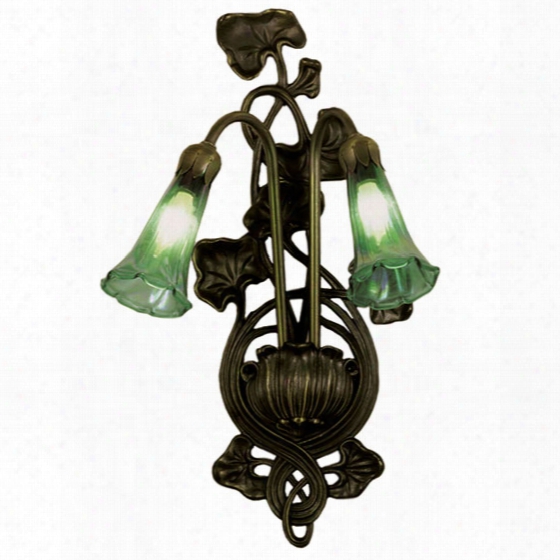 Meyda Tiffany Green Pond Lily -light Wall Sconce