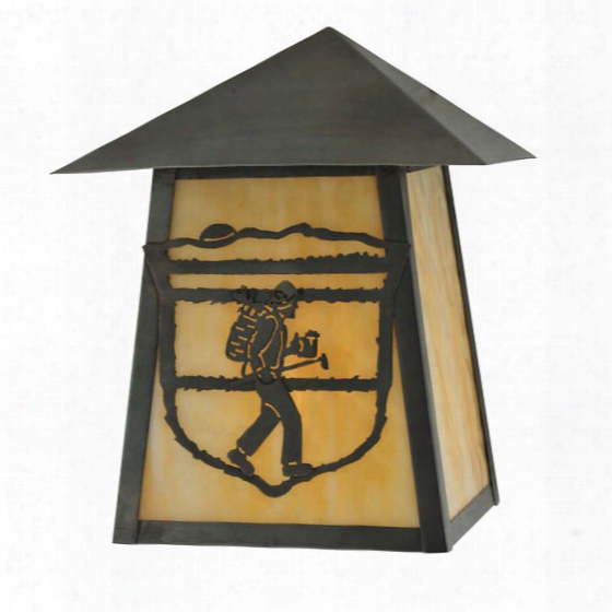 Meyda Tiffany Lake Clear Lodge Hiker Wall Sconce