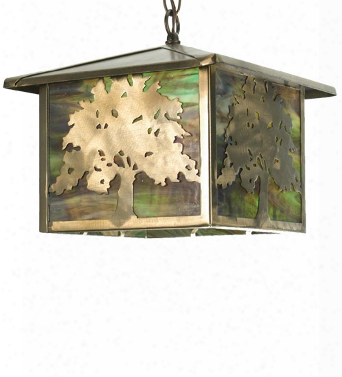Meyda Tiffany Oak Tree Lantern Pendant