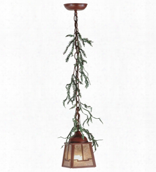 Meyda Tiffany Pine Branch Valley View Led Mini Pendant