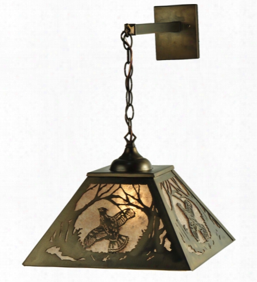 Meyda Tiffany Ruffed Grouse Hanging Wall Sconce