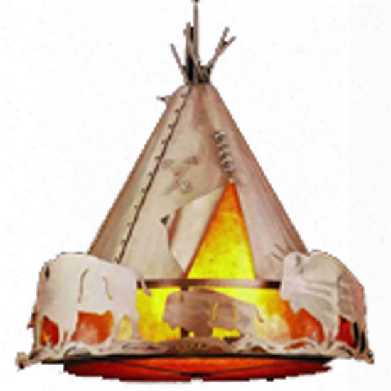 Meyda Tiffany Teepee Buffalo Pendant