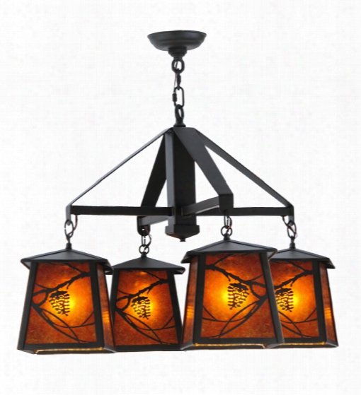 Meyda Tiffany Whispering Pines 4-light Chandelier