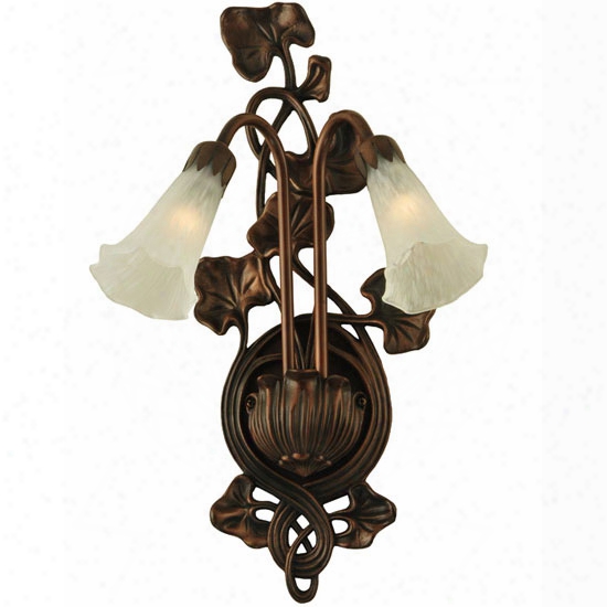 Meyda Tiffany White Pond Lily 2-light Wall Sconce