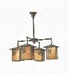 Meyda Tiffany Seneca Winter Pine 4-Light Chandelier