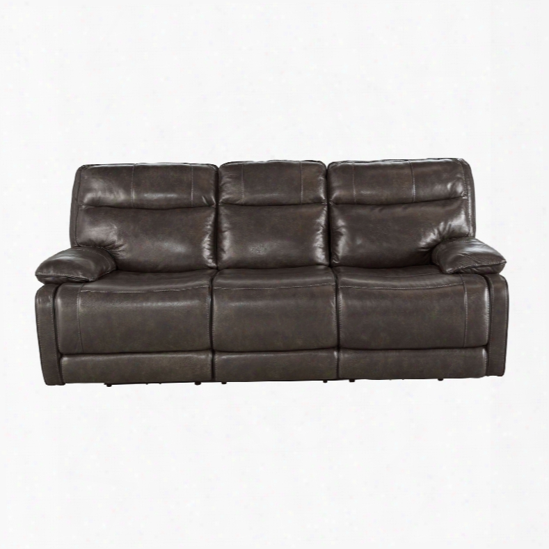 Signature Deign By Ashley Timber And Tanning Palladum Leather Reclining Sofa