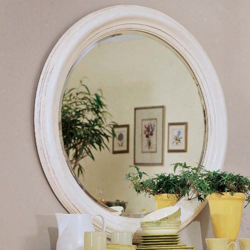 American Drew Camden Buttermilk Round Mirror