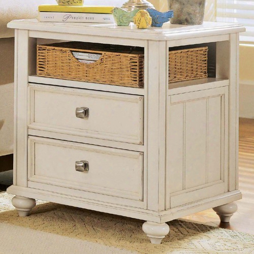 American Drew Camden Buttermilk Side Table