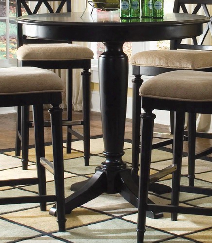 American Drew Camden Dark Bar Height Pedestal Table