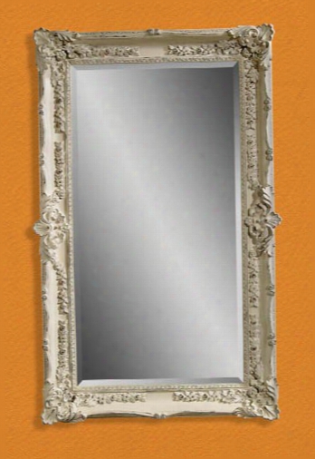 Bassett Mirror Company Antique White Victorian Wall Mirror