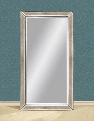 Bassett Mirror Company Beaded Edge Rectangle Floor Mirror