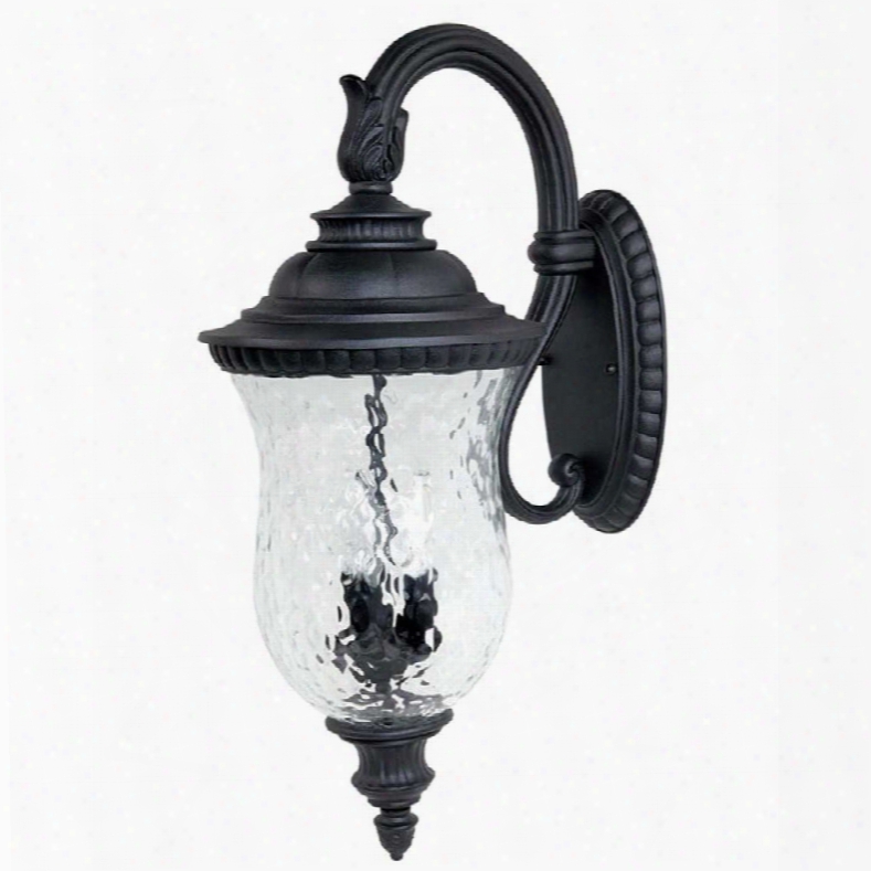 Capital Lighting Ashford 3-lightt Outdoor Wall Lantern In Black