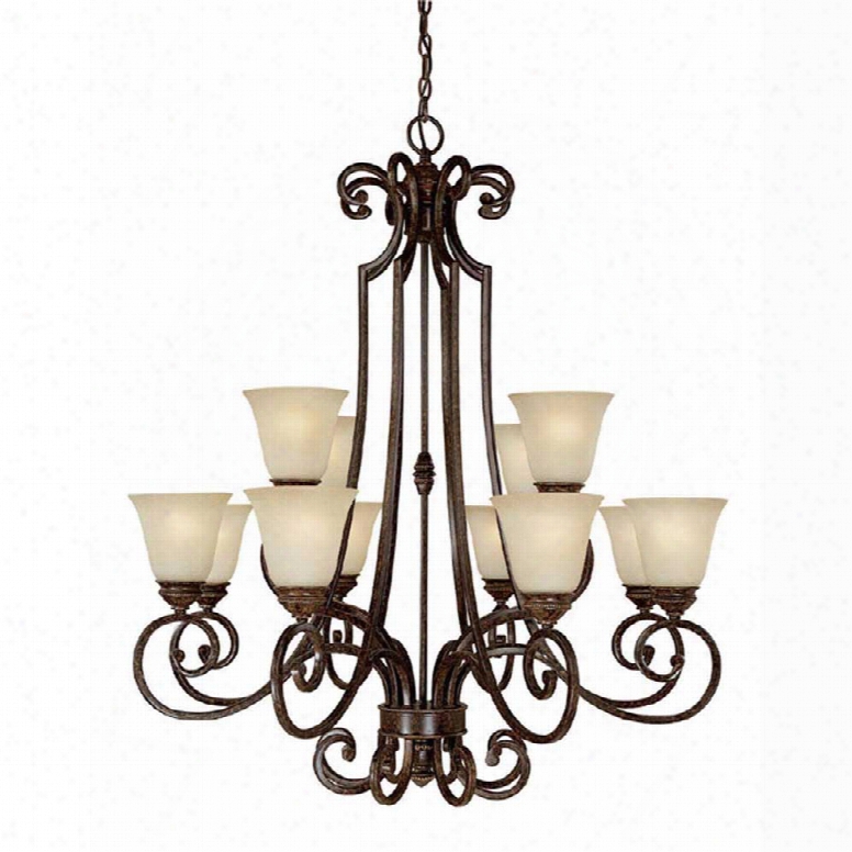 Capital Lighting Barclay 12-light Chandelier In Chesterfield Brown