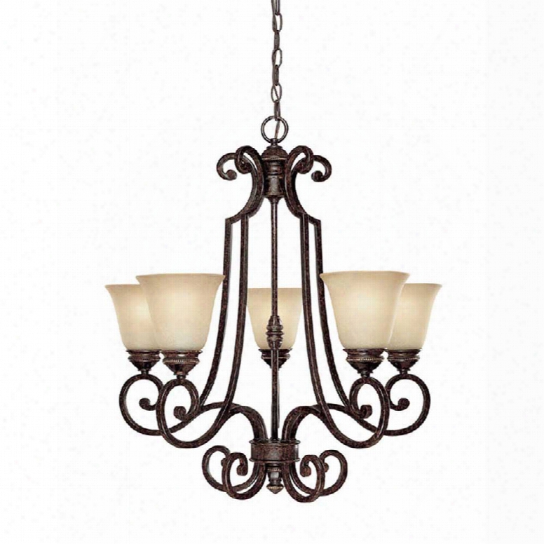 Capital Lighting Barclay 5-light Chandelier In Chesterfield Brown