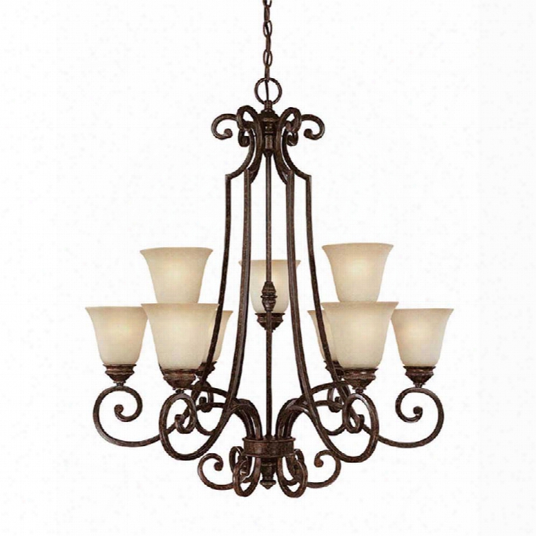 Capital Lighting Barclay 9-light Chandelier In Chesterfield Brown