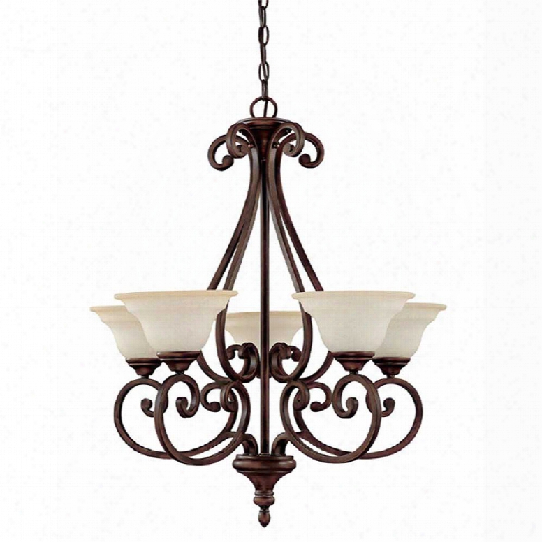 Capital Lighting Chandler 5-light Candelier In Burnished Bronze