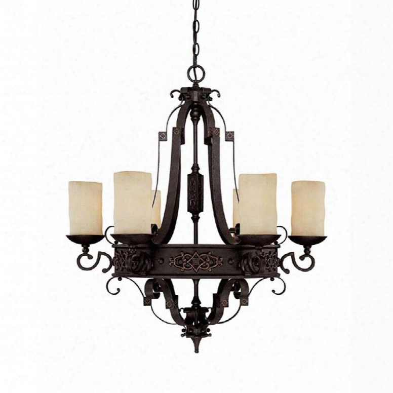 Capital Lighting River Crest 6-light Chandelier In Rustic Ir On