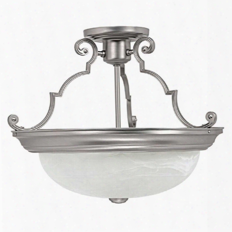 Capital Lighting Semi-flush Ceiling Fixture In Matte Nickel