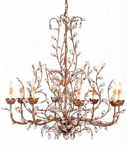 Currey & Company Crystal Bud Chandelier Large