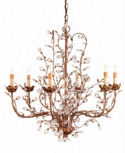 Currey & Company Crystal Bud Chandelier Medium