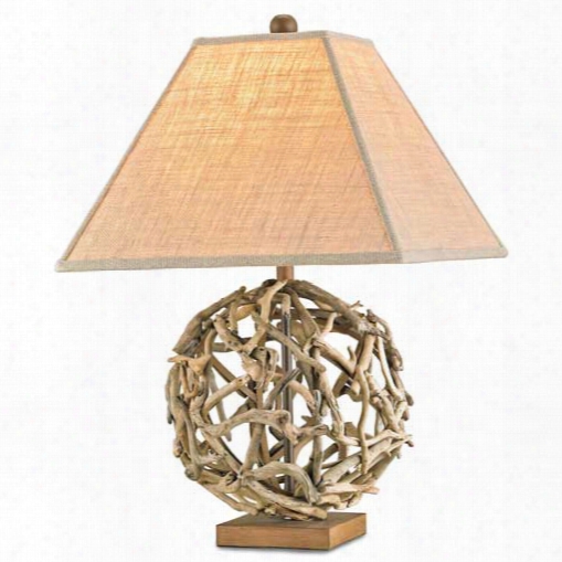 Currey & Company Driftwood Sphere Table Lamp