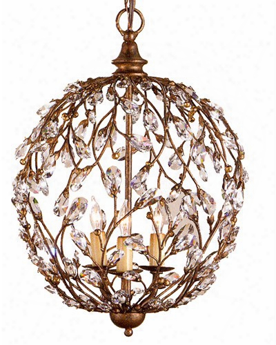 Currey & Company Round Crystal Bud Chandelier