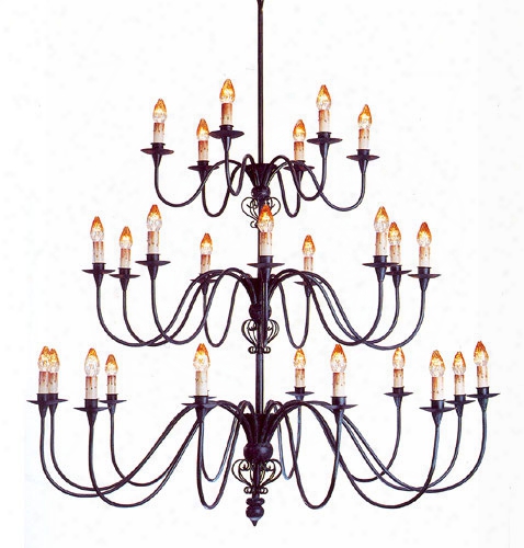 Currey & Company Titan Chandelier Three Tier