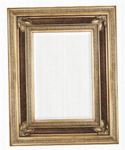 Majestic Mirrors Gold Leaf Rectangular Mirror