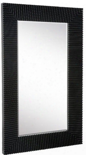 Majestic Mirrors Large Rectangular Ridged Wall Mirror