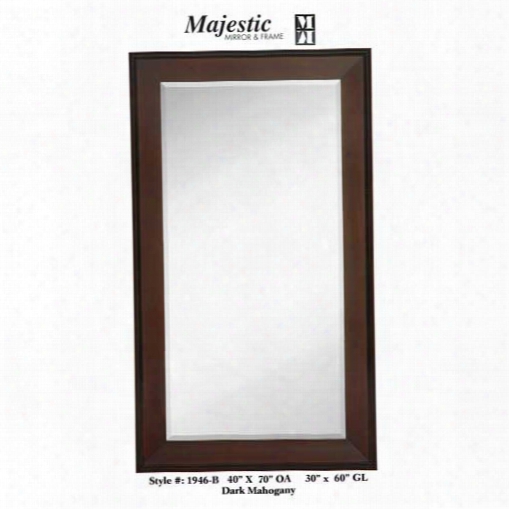 Majestic Mirrors Mitered Rectangular Mirror-mahogany