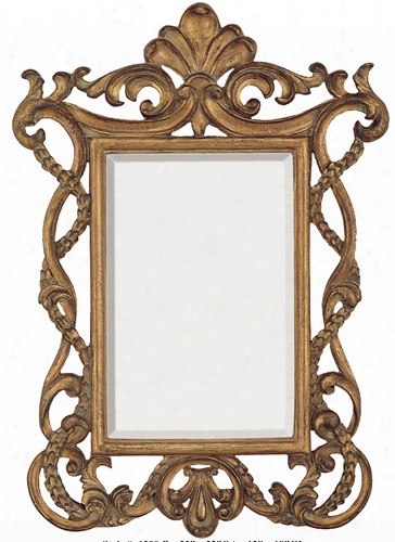 Majestic Mirrors Petite Antique Gold Wall Mirror