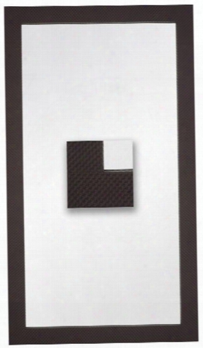 Majestic Mirrors Rectangular Leather Weave Mirror