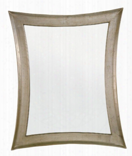 Majestic Mirrors Rectangular Pinch Wall Mirrro-silver-medium