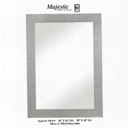 Majestic Mirrors Rectangular Tiled Glass Mirror