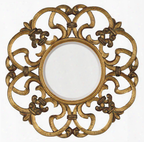 Majestic Mirrors Round Florette Mirror