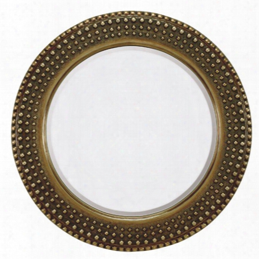 Majestic Mirrors Round Silver Beaded Mirror-small