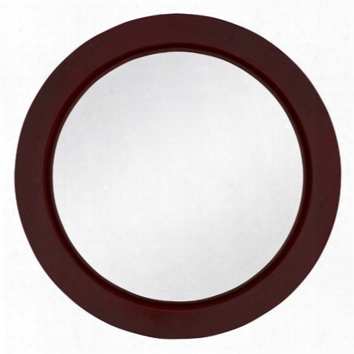 Majestic Mirrors Simple Round Wall Mirror-red