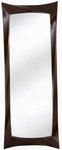 Majestic Mirrors Walnut Modern Rectangular Wall Mirror