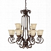 Capital Lighting Barclay 12-Light Chandelier in Chesterfield Brown