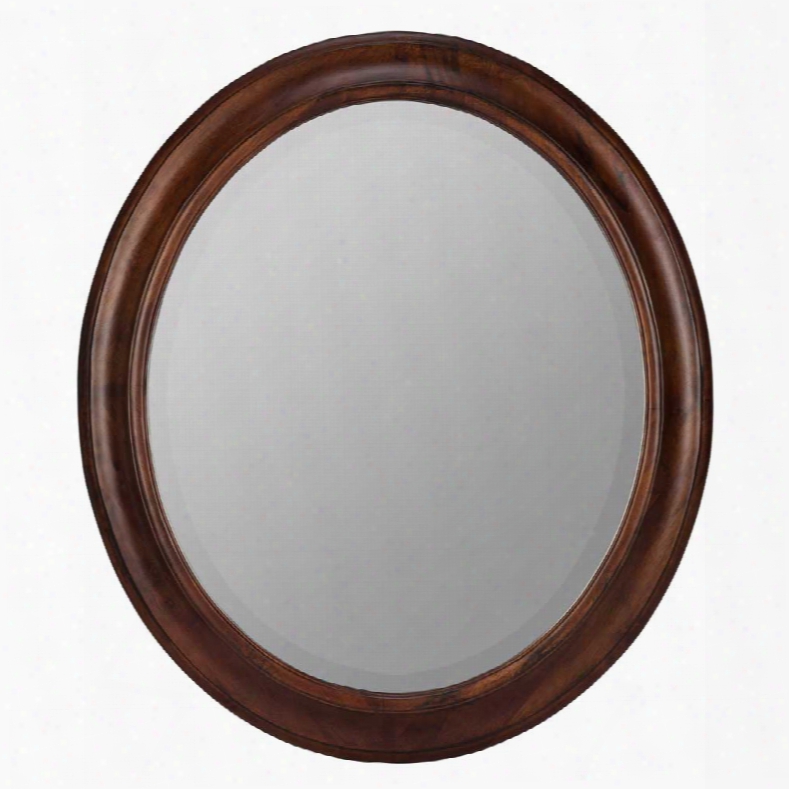 Cooper Classics Chelsea Oval Mirror - Tobacco Finish